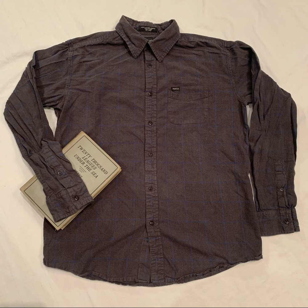 MATIX grey and blue flannel